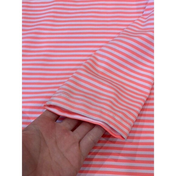 Vineyard Vines Sz Large Sankaty Neon Pink & White Stripe Preppy Boatneck Top - Picture 8 of 8